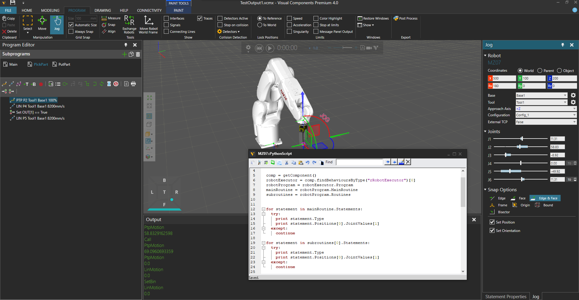 robot program subroutine